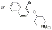 4-[(1,6-Dibromo-2-naphthyl)oxy]piperidinehydrochloride Struktur