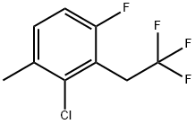 2-Chloro-4-fluoro-1-methyl-3-(2,2,2-trifluoroethyl)benzene Struktur