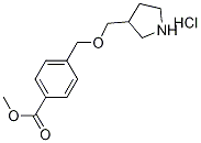 Methyl 4-[(3-pyrrolidinylmethoxy)methyl]benzoatehydrochloride Struktur