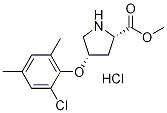 Methyl (2S,4S)-4-(2-chloro-4,6-dimethylphenoxy)-2-pyrrolidinecarboxylate hydrochloride Struktur