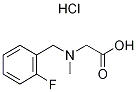 [(2-Fluoro-benzyl)-methyl-amino]-acetic acidhydrochloride Struktur