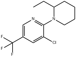 3-Chloro-2-(2-ethyl-1-piperidinyl)-5-(trifluoromethyl)pyridine Struktur