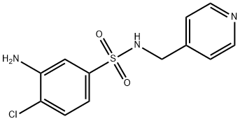 3-Amino-4-chloro-N-(4-pyridinylmethyl)-benzenesulfonamide Struktur