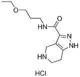 N-(3-Ethoxypropyl)-4,5,6,7-tetrahydro-1H-pyrazolo-[4,3-c]pyridine-3-carboxamide hydrochloride Struktur