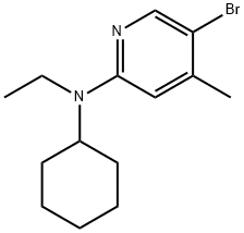 N-(5-Bromo-4-methyl-2-pyridinyl)-N-cyclohexyl-N-ethylamine Struktur