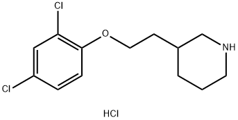 3-[2-(2,4-Dichlorophenoxy)ethyl]piperidinehydrochloride Struktur