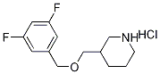 3-{[(3,5-Difluorobenzyl)oxy]methyl}piperidinehydrochloride Struktur