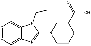 1-(1-Ethyl-1H-benzoimidazol-2-yl)-piperidine-3-carboxylic acid Struktur