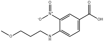 4-[(3-Methoxypropyl)amino]-3-nitrobenzoic acid Struktur