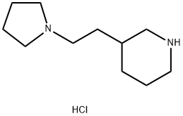 3-[2-(1-Pyrrolidinyl)ethyl]piperidinedihydrochloride Struktur