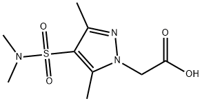 (4-Dimethylsulfamoyl-3,5-dimethyl-pyrazol-1-yl)-acetic acid Struktur