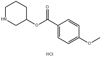 3-Piperidinyl 4-methoxybenzoate hydrochloride Struktur