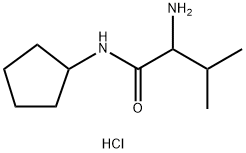 2-Amino-N-cyclopentyl-3-methylbutanamidehydrochloride Struktur