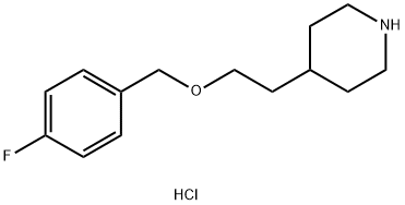 4-{2-[(4-Fluorobenzyl)oxy]ethyl}piperidinehydrochloride Struktur