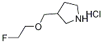 3-[(2-Fluoroethoxy)methyl]pyrrolidinehydrochloride Struktur