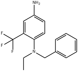 N-1-Benzyl-N-1-ethyl-2-(trifluoromethyl)-1,4-benzenediamine Struktur