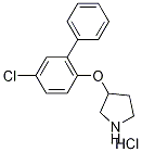 5-Chloro[1,1'-biphenyl]-2-yl 3-pyrrolidinyl etherhydrochloride Struktur