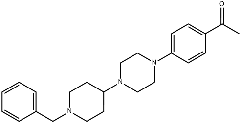 ethanone, 1-[4-[4-[1-(phenylmethyl)-4-piperidinyl]-1-piper Struktur