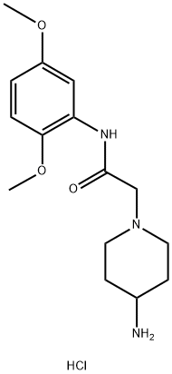 1-piperidineacetamide, 4-amino-N-(2,5-dimethoxyphenyl)- Struktur