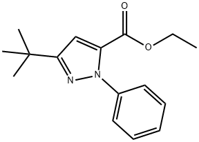 1H-pyrazole-5-carboxylic acid, 3-(1,1-dimethylethyl)-1-phe Struktur