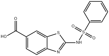 2-[(Phenylsulfonyl)amino]-1,3-benzothiazole-6-carboxylic acid Struktur