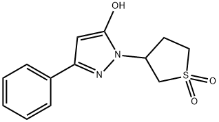 1-(1,1-Dioxidotetrahydro-3-thienyl)-3-phenyl-1H-pyrazol-5-ol Struktur