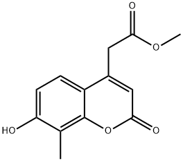 Methyl (7-hydroxy-8-methyl-2-oxo-2H-chromen-4-yl)-acetate Struktur