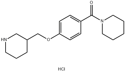 1-[4-(Piperidin-3-ylmethoxy)benzoyl]piperidine hydrochloride Struktur