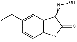 (3E)-5-Ethyl-1H-indole-2,3-dione 3-oxime Struktur