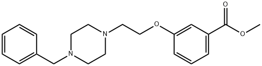 Methyl 3-[2-(4-benzylpiperazino)ethoxy]-benzenecarboxylate Struktur