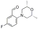 2-[(2R,6S)-2,6-Dimethyl-1,4-oxazinan-4-yl]-5-fluorobenzenecarbaldehyde Struktur