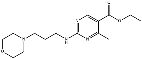 Ethyl 4-methyl-2-[(3-morpholin-4-ylpropyl)amino]-pyrimidine-5-carboxylate Struktur