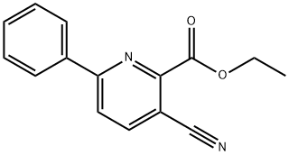 Ethyl 3-cyano-6-phenyl-2-pyridinecarboxylate Struktur