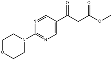 Methyl 3-(2-morpholin-4-ylpyrimidin-5-yl)-3-oxopropanoate Struktur