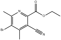 Ethyl 5-bromo-3-cyano-4,6-dimethyl-2-pyridinecarboxylate Struktur