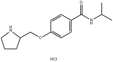 N-Isopropyl-4-(pyrrolidin-2-ylmethoxy)benzamide hydrochloride Struktur