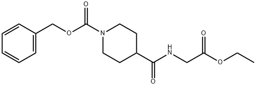 1-Benzyloxycarbonyl-4-(ethoxycarbonyl-methylcarbamoyl)piperidine Struktur