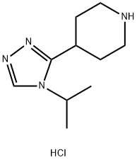 4-(4-Isopropyl-4H-1,2,4-triazol-3-yl)piperidine dihydrochloride Struktur