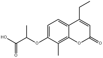 2-[(4-Ethyl-8-methyl-2-oxo-2H-chromen-7-yl)oxy]-propanoic acid Struktur