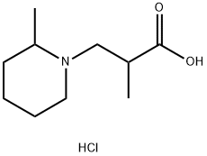 2-Methyl-3-(2-methylpiperidin-1-yl)propanoic acid hydrochloride Struktur