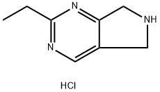 2-Ethyl-6,7-dihydro-5H-pyrrolo[3 ,4-d]pyrimidine dihydrochloride Struktur