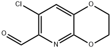 7-Chloro-2,3-dihydro-[1,4]dioxino-[2,3-b]pyridine-6-carbaldehyde Struktur