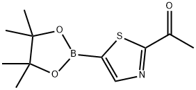 1-[5-(4,4,5,5-Tetramethyl-1,3,2-dioxaborolan-2-yl)-1,3-thiazol-2-yl]ethanone Struktur