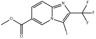 Methyl 3-iodo-2-(trifluoromethyl)imidazo-[1,2-a]pyridine-6-carboxylate Struktur