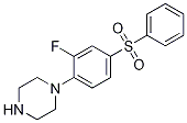 1-[2-Fluoro-4-(phenylsulphonyl)phenyl]piperazine Struktur