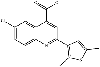 6-CHLORO-2-(2,5-DIMETHYLTHIEN-3-YL)QUINOLINE-4-CARBOXYLIC ACID Struktur