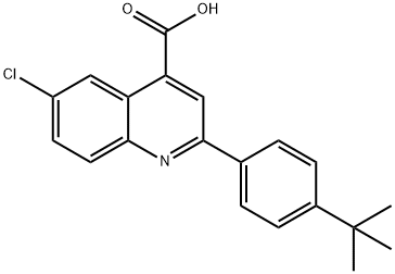 2-(4-TERT-BUTYLPHENYL)-6-CHLOROQUINOLINE-4-CARBOXYLIC ACID Struktur