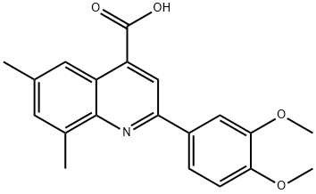 2-(3,4-DIMETHOXYPHENYL)-6,8-DIMETHYLQUINOLINE-4-CARBOXYLIC ACID Struktur