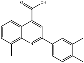 2-(3,4-DIMETHYLPHENYL)-8-METHYLQUINOLINE-4-CARBOXYLIC ACID Struktur