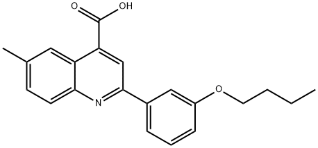 2-(3-BUTOXYPHENYL)-6-METHYLQUINOLINE-4-CARBOXYLICACID Struktur